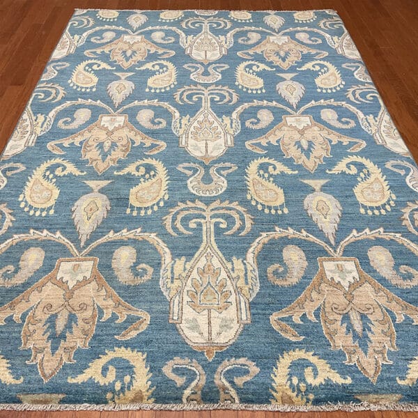 Afghan Hand-knotted Vegetable Dye Ikat Wool Rug (6'2 x 9'4)