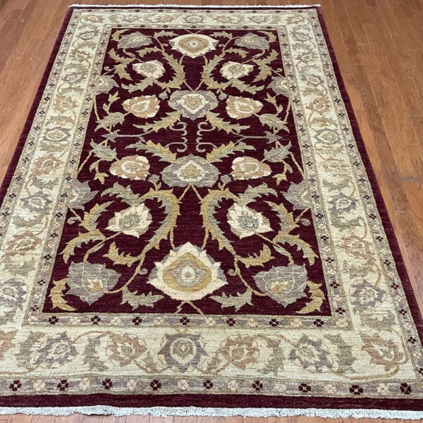 Afghan Hand-knotted Vegetable Dye Oushak Wool Rug (5'8 x 8'9)