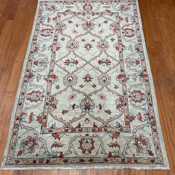 Afghan Hand-knotted Vegetable Dye Oushak Wool Rug (4' x 6')