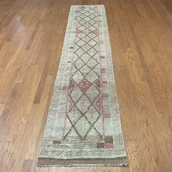 Turkish Hand-knotted Oushak Wool Runner (2'7 x 12'4)