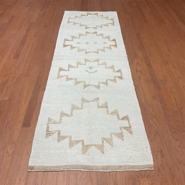 Turkish Hand-knotted Oushak Wool Runner (3'4 x 10'6)