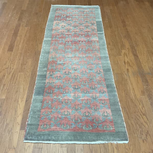 Turkish Hand-knotted Oushak Wool Runner (3'3 x 8'4)