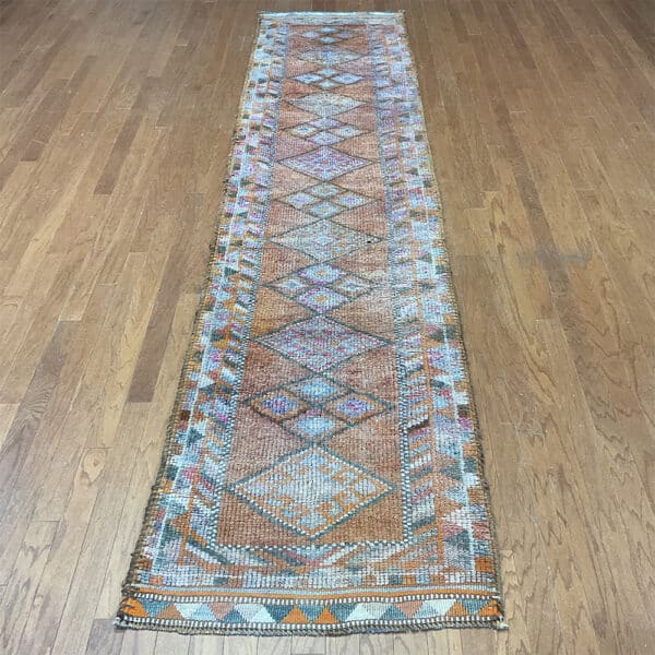 Turkish Hand-knotted Oushak Wool Runner (2'11 x 12'10)