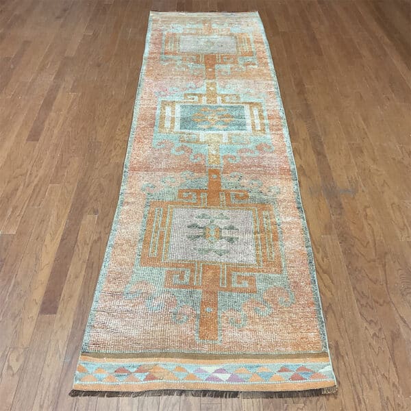 Turkish Hand-knotted Oushak Wool Runner (3'3 x 12')