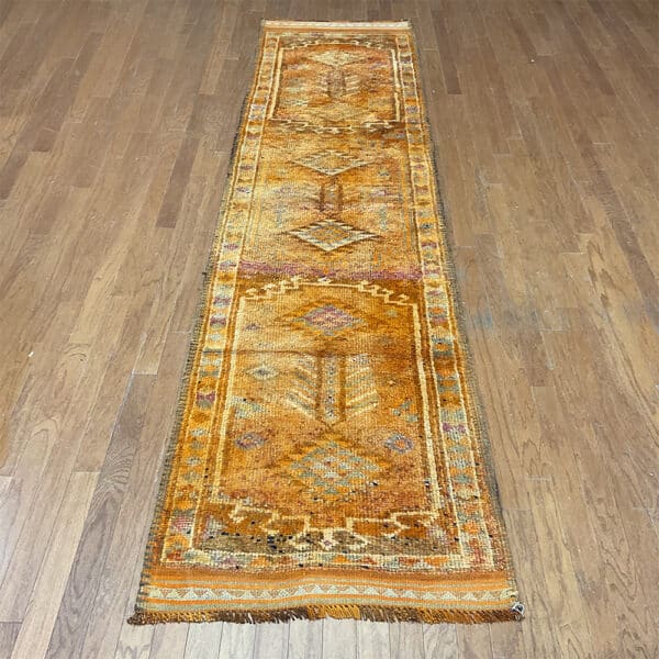 Turkish Hand-knotted Oushak Wool Runner (2'11 x 11'9)