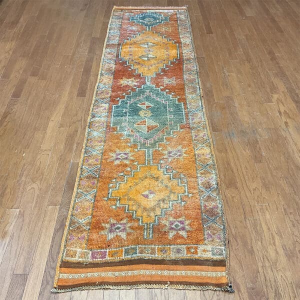 Turkish Hand-knotted Oushak Wool Runner (2'11 x 11'9)