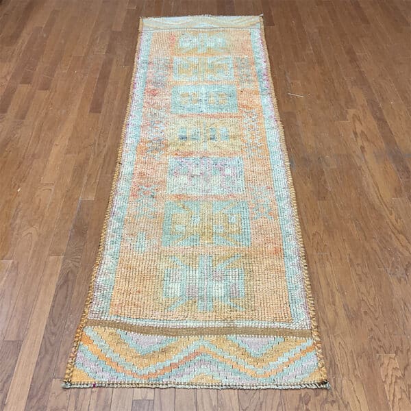 Turkish Hand-knotted Oushak Wool Runner (3'2 x 10'4)