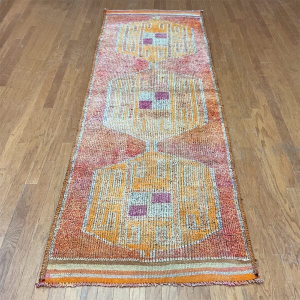 Turkish Hand-knotted Oushak Wool Runner (3'7 x 10'9)