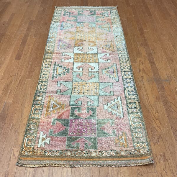 Turkish Hand-knotted Oushak Wool Runner (3'10 x 10'2)