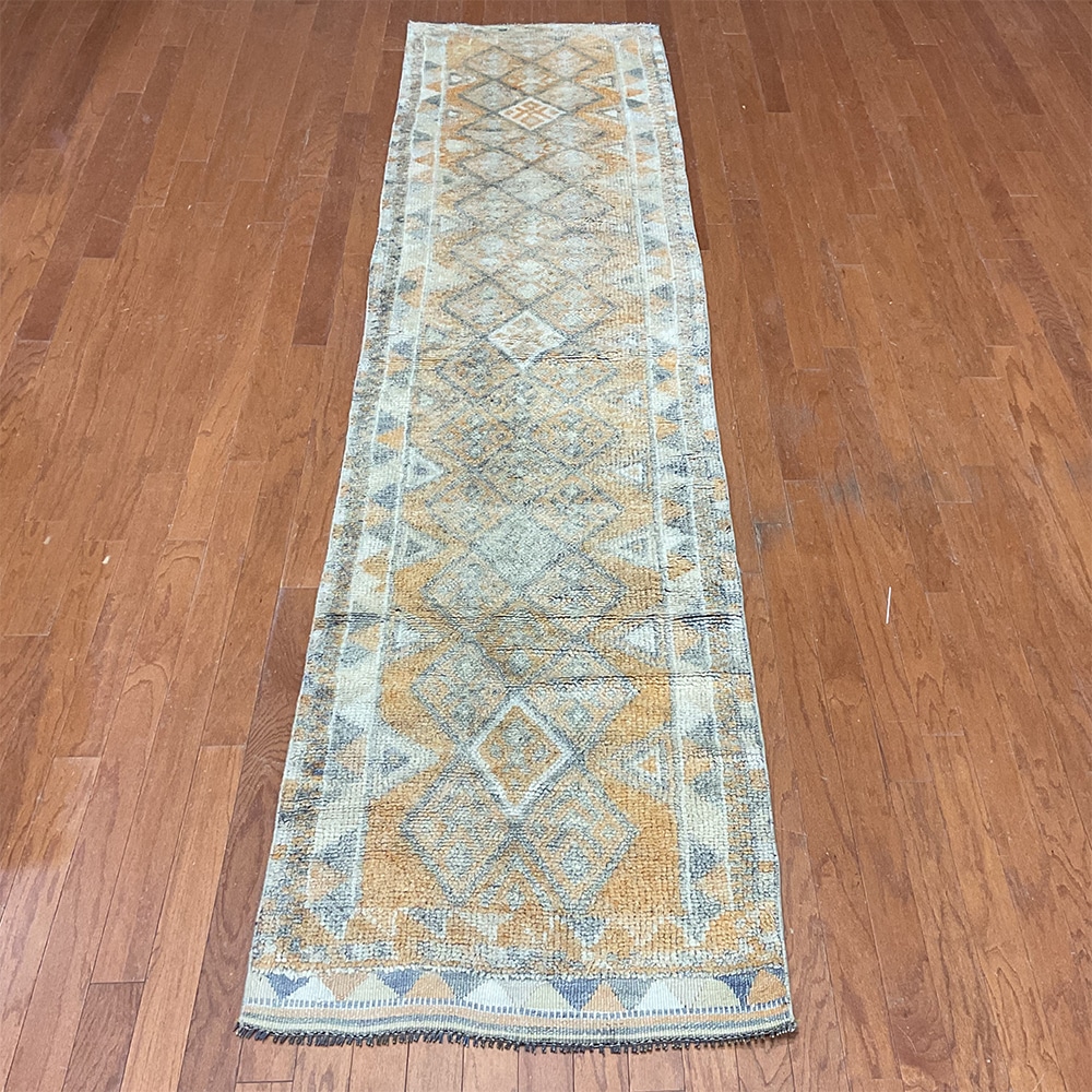 Turkish Hand-knotted Oushak Wool Runner (2'7 x 11'4)