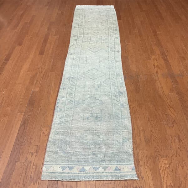 Turkish Hand-knotted Oushak Wool Runner (2'7 x 12'5)